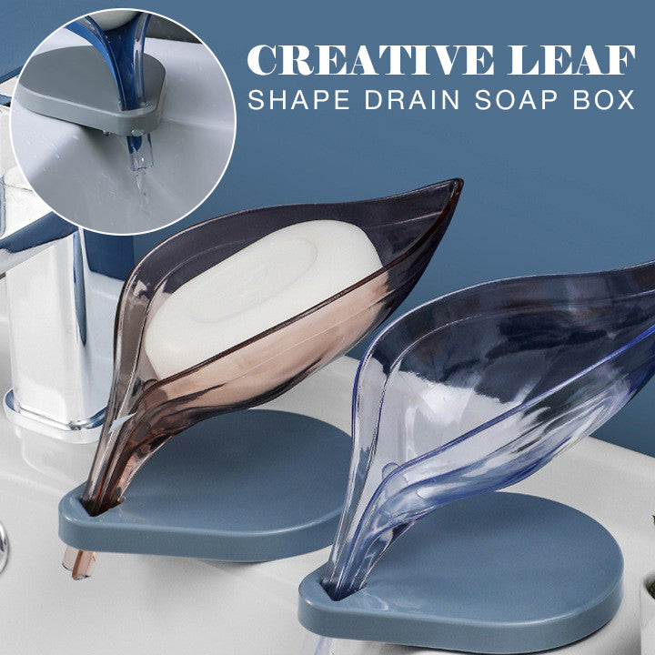 Leaf shape drain soap box