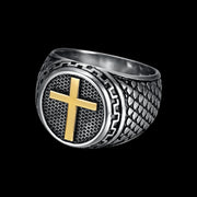 GOLDEN CROSS RING