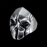 SILVER MASK HELMET RING
