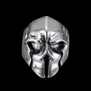 SILVER MASK HELMET RING