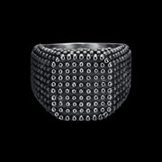 STUDDED PUNK CUBE RING