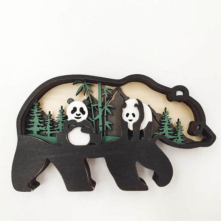 Walking Panda  Carving Handcraft Gift