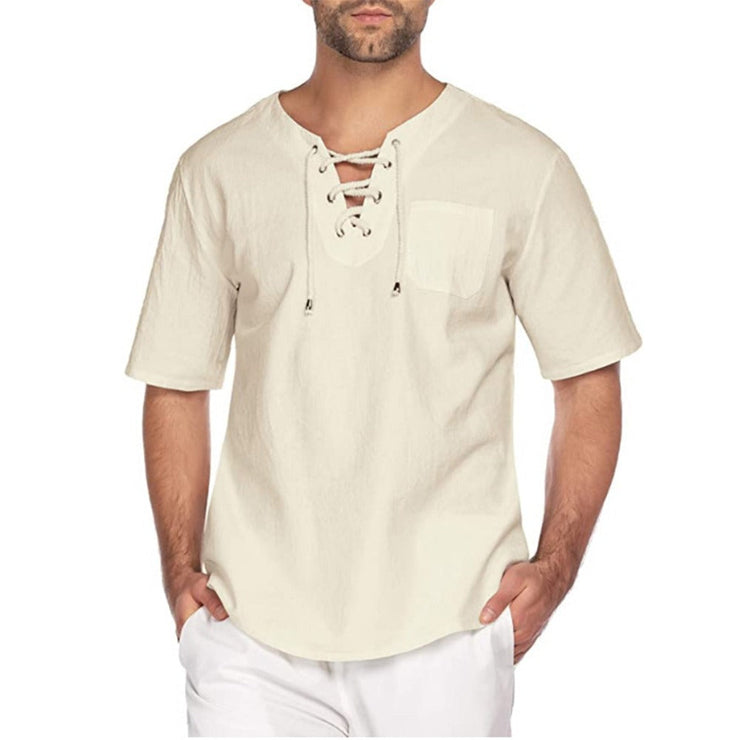 Egyptian Linen Summer Stringed Shirt