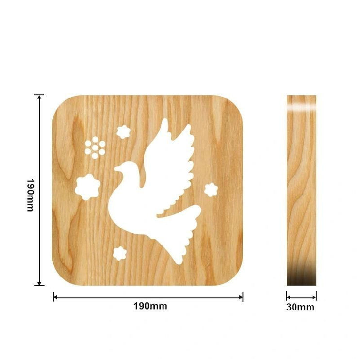 Dove Wooden Decorative Light