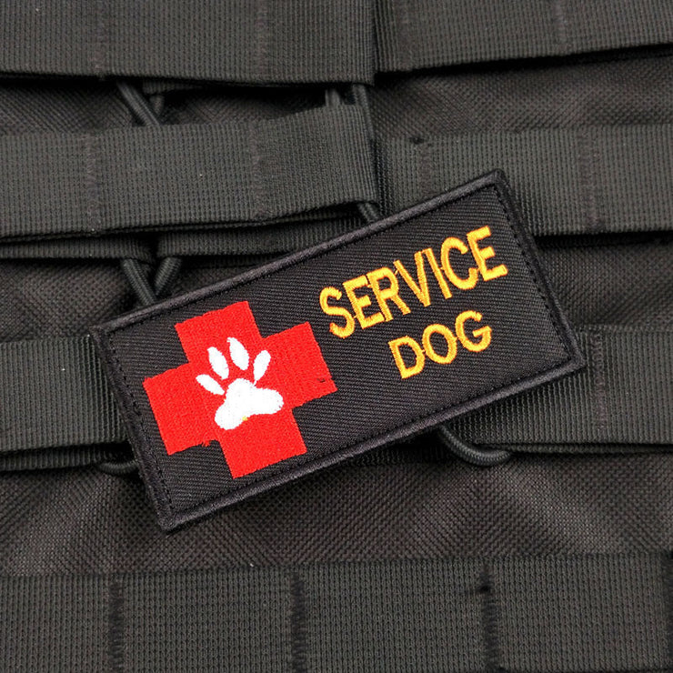 Black Service Dog Tactical Patch