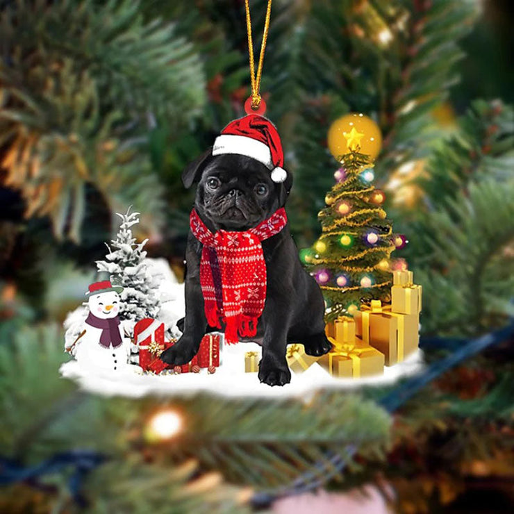Pug Christmas Ornament SM025