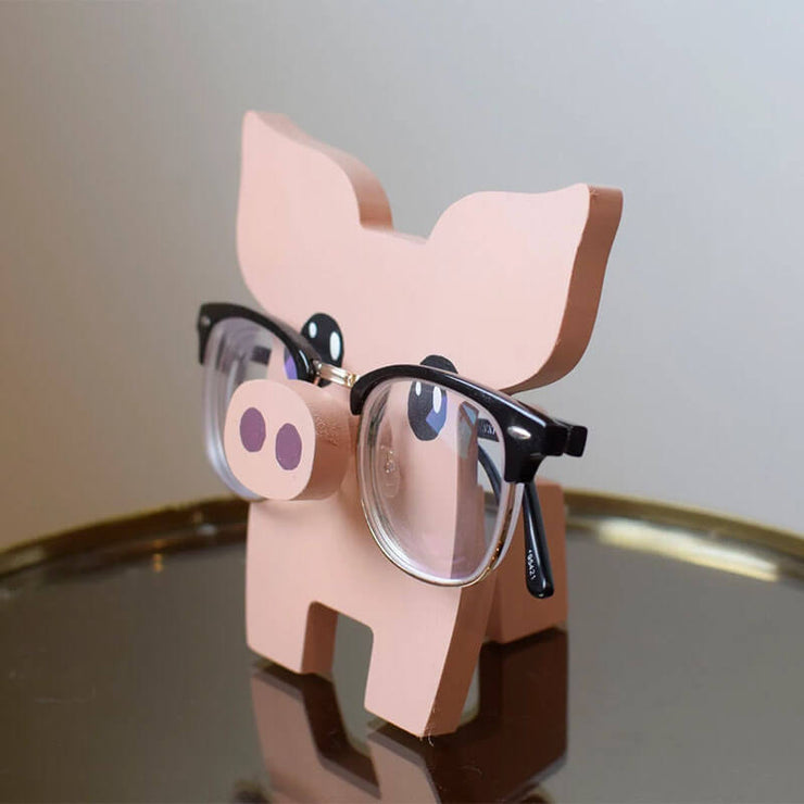Handmade Glasses Stand Piggy