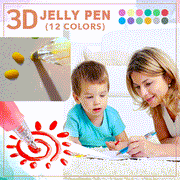 3D Jelly Pen Set (12 Colours)