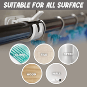 Nail-free Adjustable Rod Bracket Holders (2pcs)