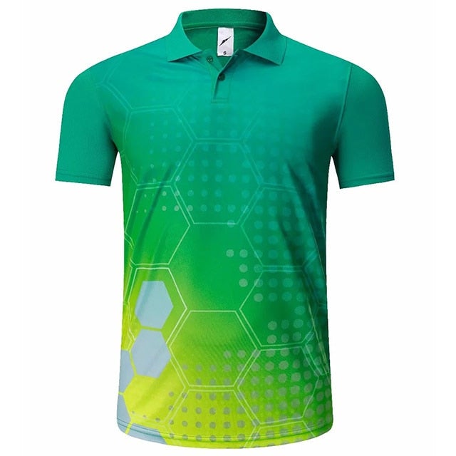 Reginald Golf High-Performance Hex Shirt (Green)