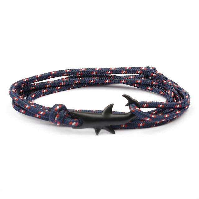 Nautical Navy Jaws Bracelet (Black)