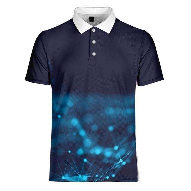 Reginald Golf High-Performance Digital Raindrop Shirt