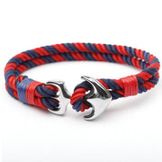 Nautical Solid Blue Anchor Bracelet