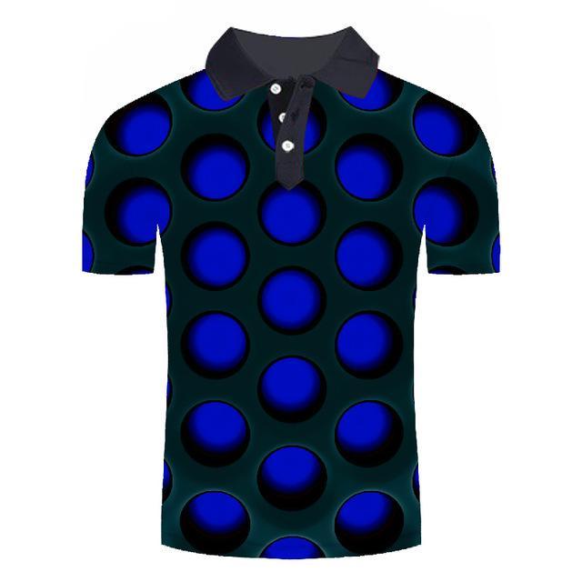 Reginald Golf Cooltech Loud Disco Shirt (Blue)