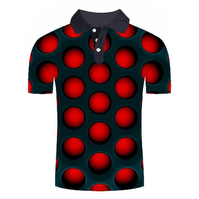 Reginald Golf Cooltech Loud Disco Shirt (Red)