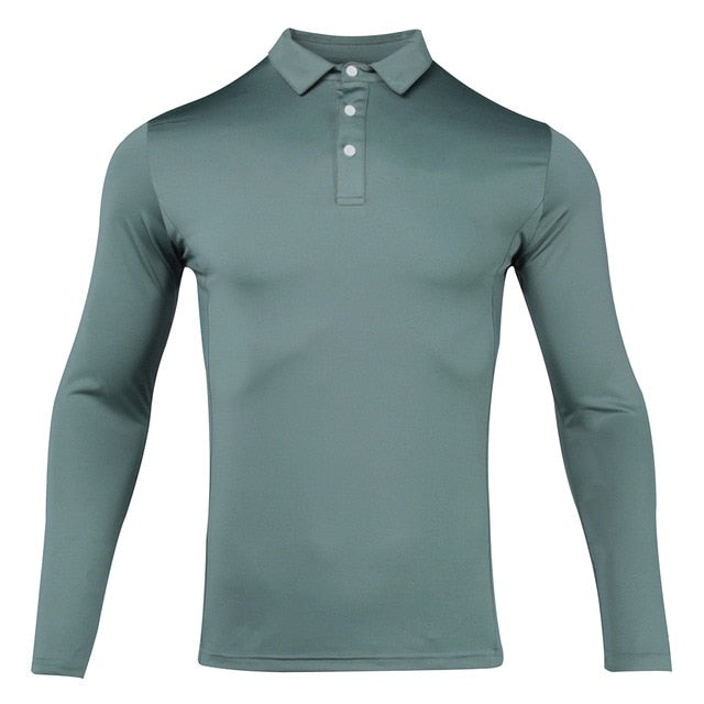 Reginald Golf High-Performance LS Shirt (Green)