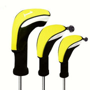 Reginald Golf Classic Wood Clubhead Covers (Yellow) (One Driver, One Fairway Wood, One Hybrid)