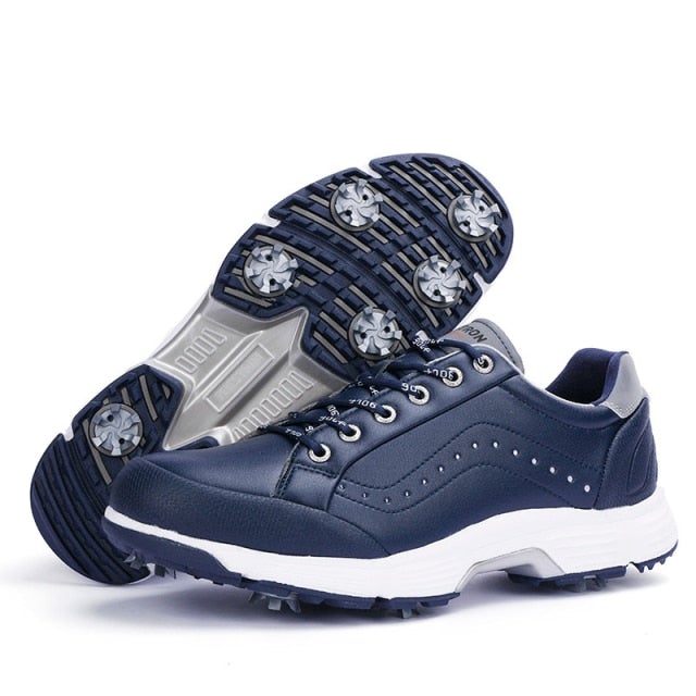 Reginald Golf Spiked Navy Pro Shoes