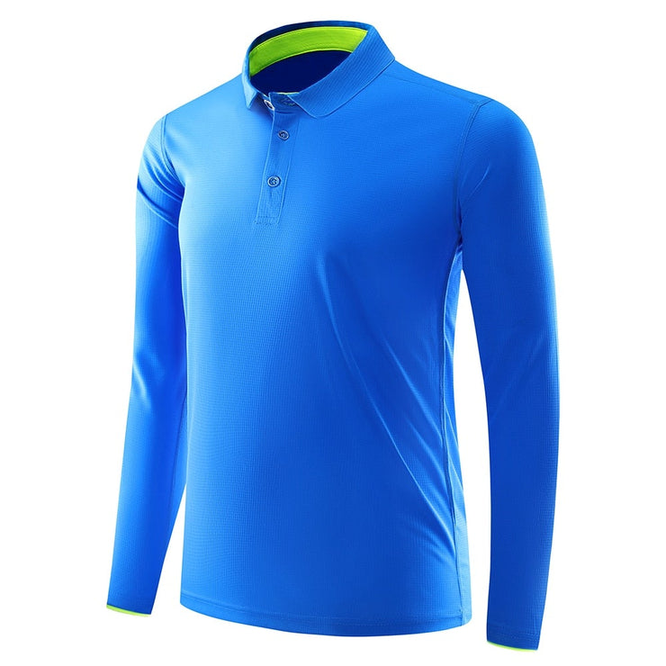 Reginald Golf High-Performance LS Shirt (Blue)