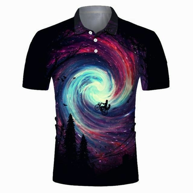 Reginald Golf Cooltech Digital Art Loud Shirt (Nebulas)